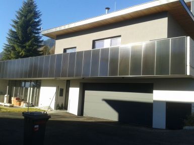Fassadenlösung mit Speicher 4 KW, Innsbruck