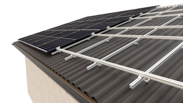 Wellblechdach Kreuzverbund